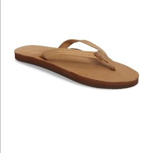 Thins strap rainbow flip flops